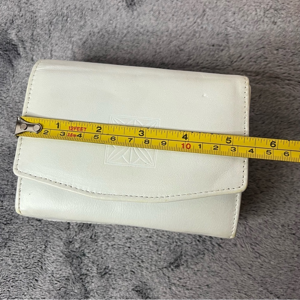 Koltov Mini Wallet White Cowhide Crossbody Purse - Picture 5 of 8